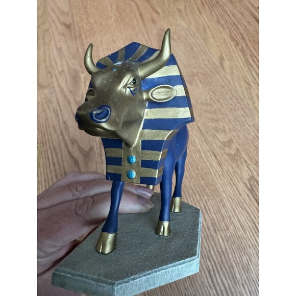 Cow Parade Tutancowmon Egyptian Pharaoh King Tut Figurine #9126 From NYC In 2000 - Picture 11 of 11